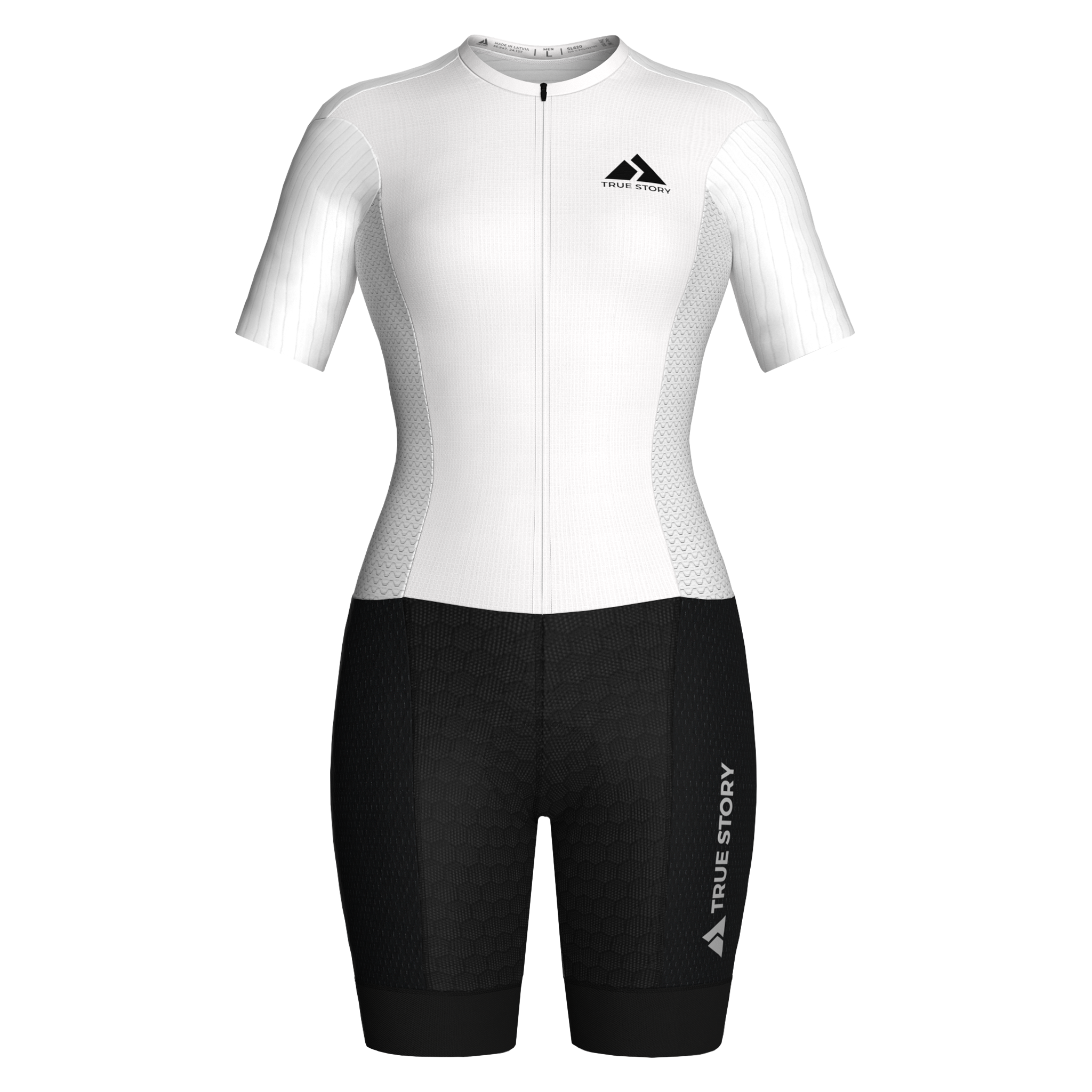 Women's PRO Wattsaver Road Race Suit Short Sleeve - B+W