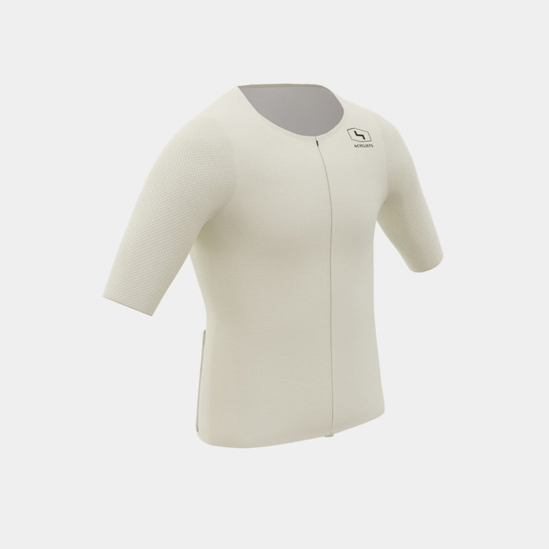 Men’s Aero Cycling Jersey One Colour Crema