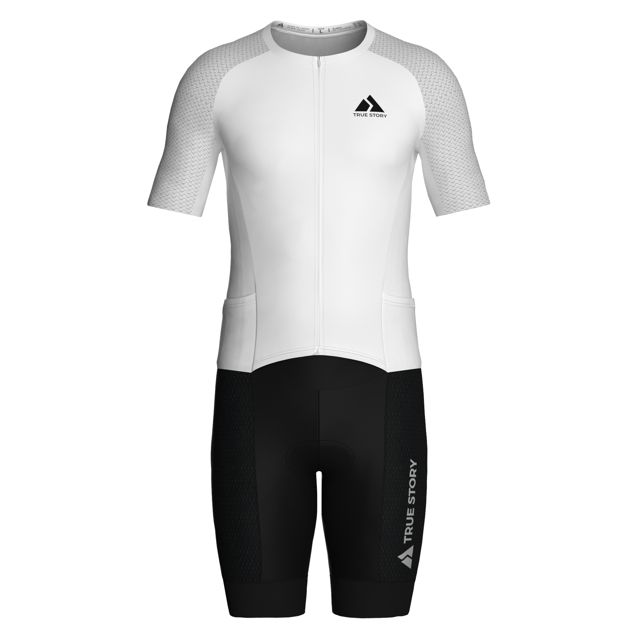 Men's PRO Triathlon Suit Short Sleeve - B+W